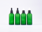 Preview: Grünglasflasche 100ml, mit Pipette OV schwarz